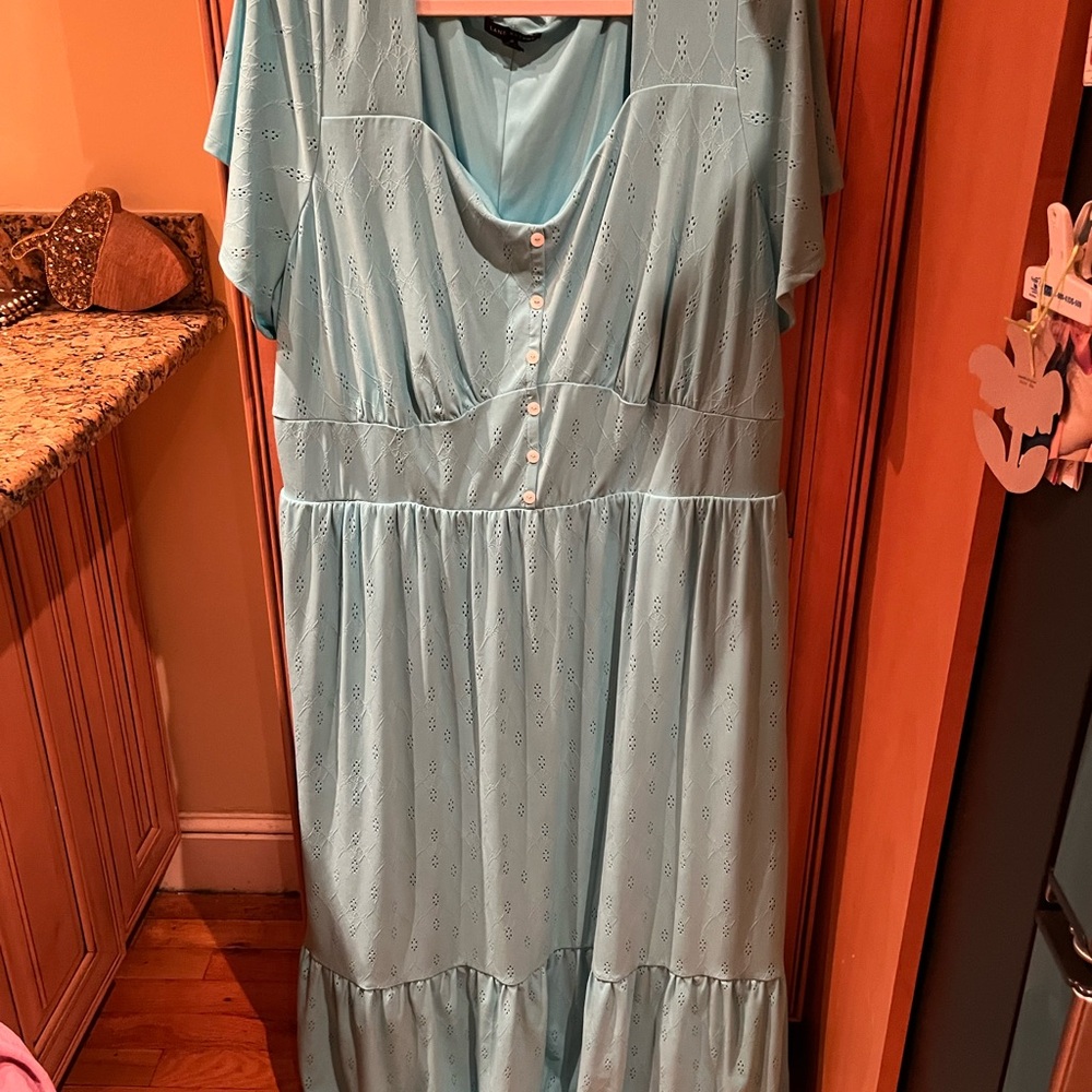 Lane Bryant Light Blue Maxi Dress